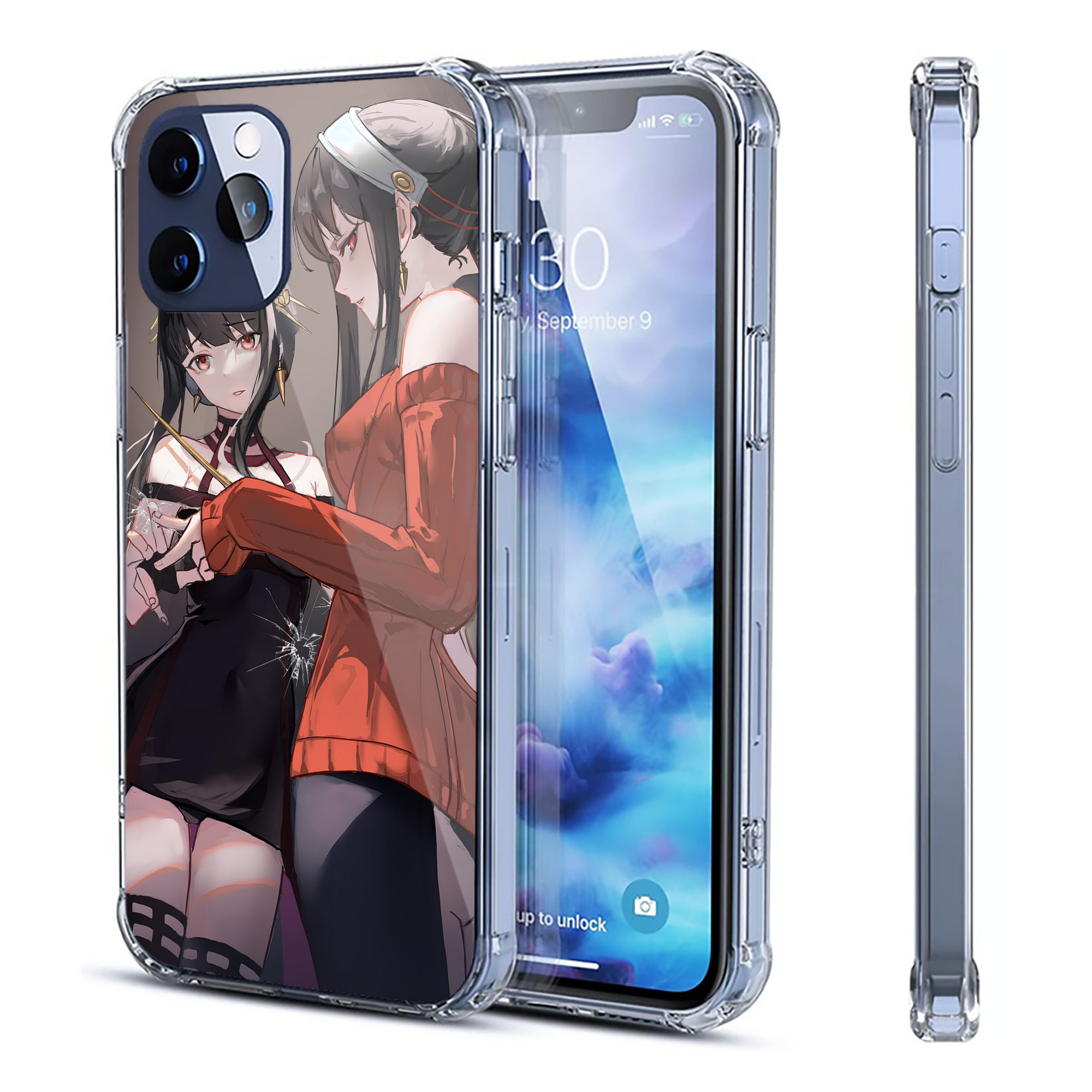 （画像用） SPY×FAMILY间谍家家酒 【iPhone 12シリーズ対応】透明スマホケース（クリアソフトケース）